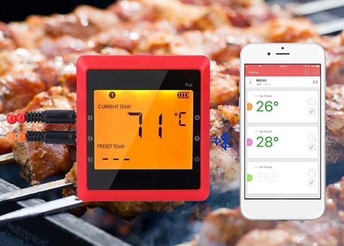 China High Accuracy Bluetooth BBQ Thermometer Food Safety Thermometer With Magnet Backside wholesale