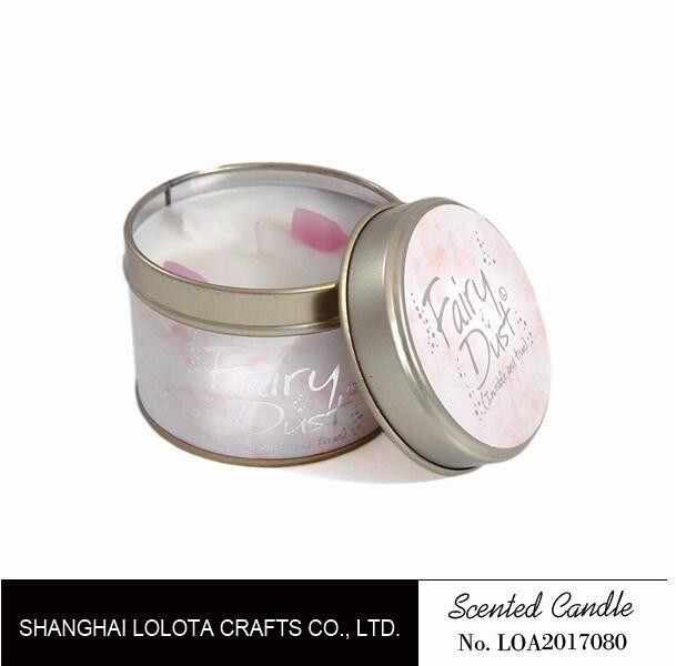 China Small Soy Tealight Candles , Tin Can Candles Raspberry / Amber Fragrance wholesale
