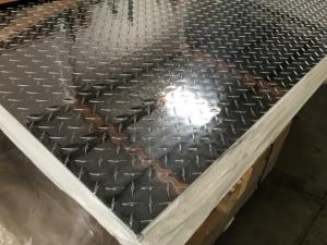 China Bright Aluminum Diamond Plate / Mirror Finish Checker Anti Skid Plate wholesale