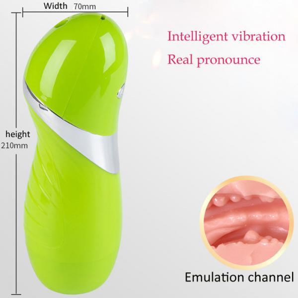 Male Sex Vibrator 21cm Length Masturbation Cups Man Stimulator