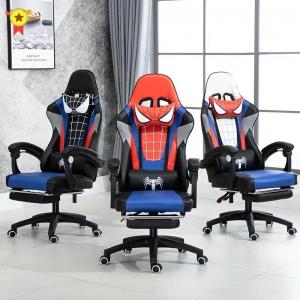 China 0.5 PVC Cotton PC Racing Chair Linkage Armrest Spiderman Gaming Chair wholesale