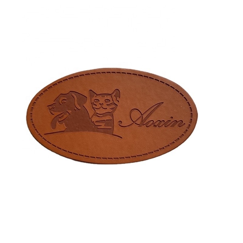 China Embossed Leather Label Patch Private Leather Labels For Handbags Sofa wholesale