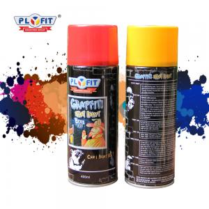 China 400ml Aerosol Graffiti Spray Paint Red Yellow Color Liquid Coating Hard Film wholesale