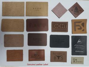 China Washable Embossed Leather Label Patch Shrink Proof 9C Color For Clothes Garment wholesale