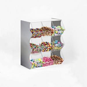 China 3 Tier Candy Display Case , Custom Pick and Mix Acrylic Candy Dispenser wholesale