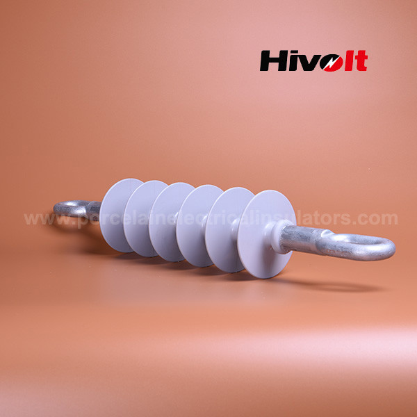 China 36kv 70kn Insulator Suspension Long Rod Polymer With Oval Eye Double End Connection Hardware wholesale
