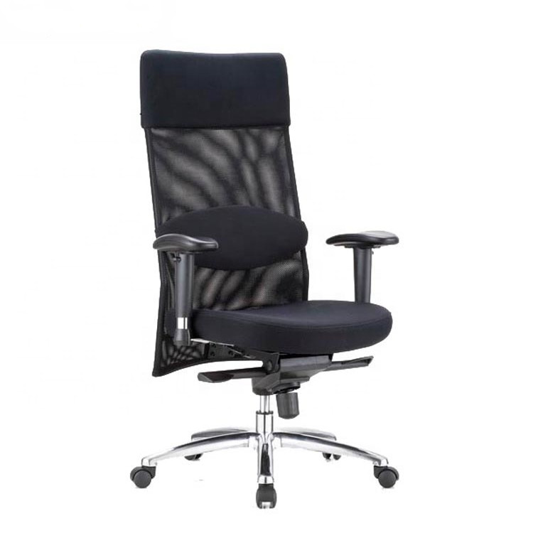 China PP Armrest Black Ergonomic Office Chair With Headrest 18kg wholesale