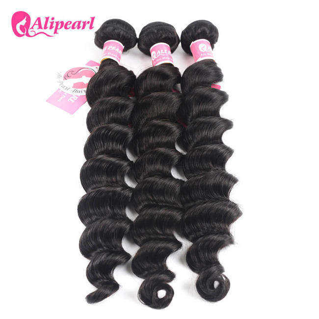 China Loose Deep Wave Real Brazilian Hair Bundles , Curly Human Hair Weave wholesale