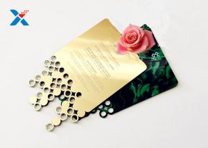 China Mirror Acrylic Gifts , Acrylic Invitation Card With Custom Shape For Wedding / Party wholesale