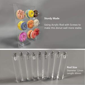 China Clear Acrylic Donut Holder Birthday Bagels Doughnut Display Stand wholesale