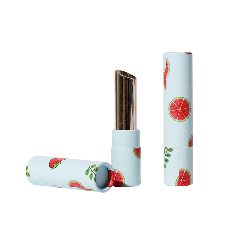 China Luxury lipstick tube box round cardboard paper lip balm tube for packaging wholesale