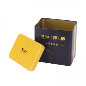 China Customized Square Tea Tins Loose Leaf Tea Containers With Metal Lid wholesale