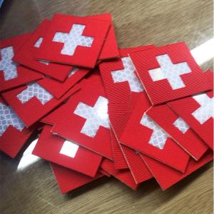 China Switzerland Flag IR Infrared Patch Cordra Fabric Adhesive PMS wholesale