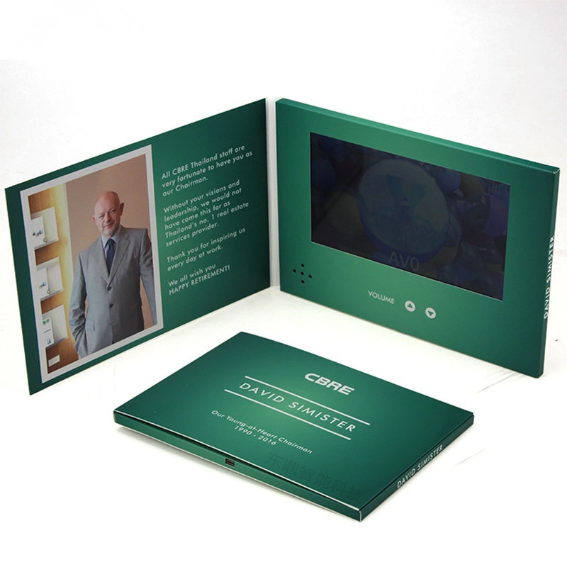 China Customized Size Video Brochure Card , Lcd Video Brochure For Birthday Gift wholesale