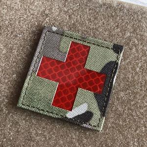 China Infrared IR Reflective Medical EMT Tactical Patch 2x2 In Twill Fabric / Camo Fabric wholesale