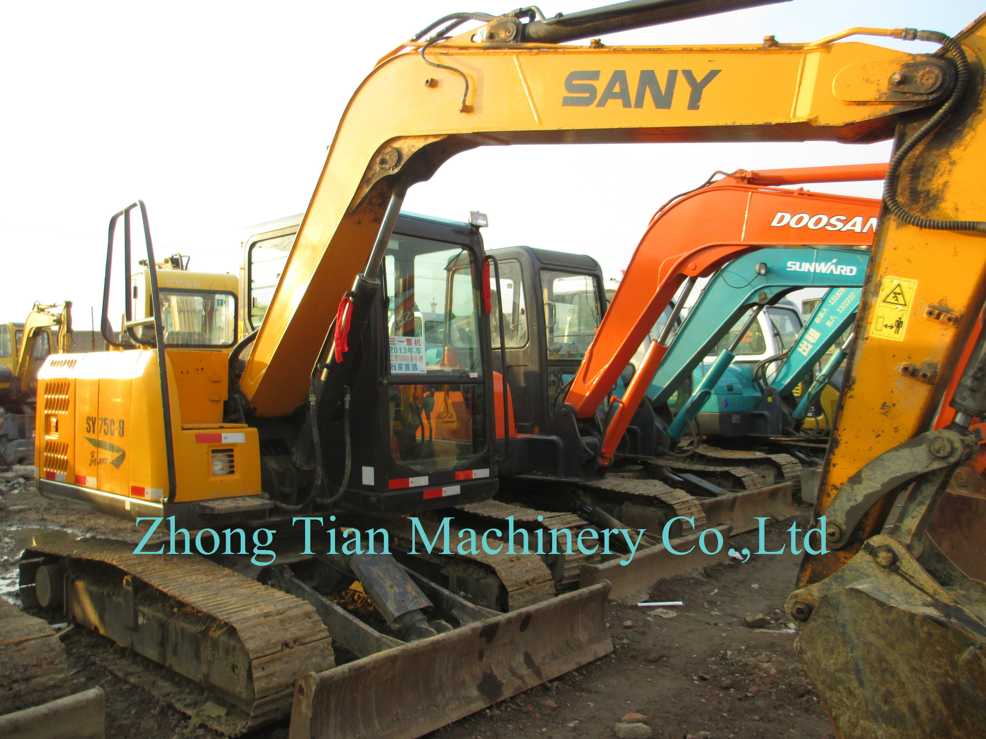 China USED EXCAVATOR SANY SY75C(95%new),used excavator wholesale