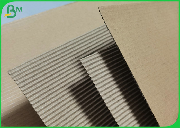 China Natural Kraft Single Face Flute Corrugated Paper Board Rolls For Cup Sleeves wholesale