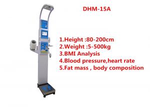 China Medical BMI Coin operated body fat Composition height weight measuring machine with printing and blood pressure wholesale