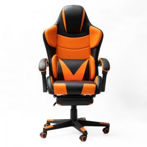 China PU Wheel Orange And Black Esports Gaming Chair 129cm 21kg wholesale