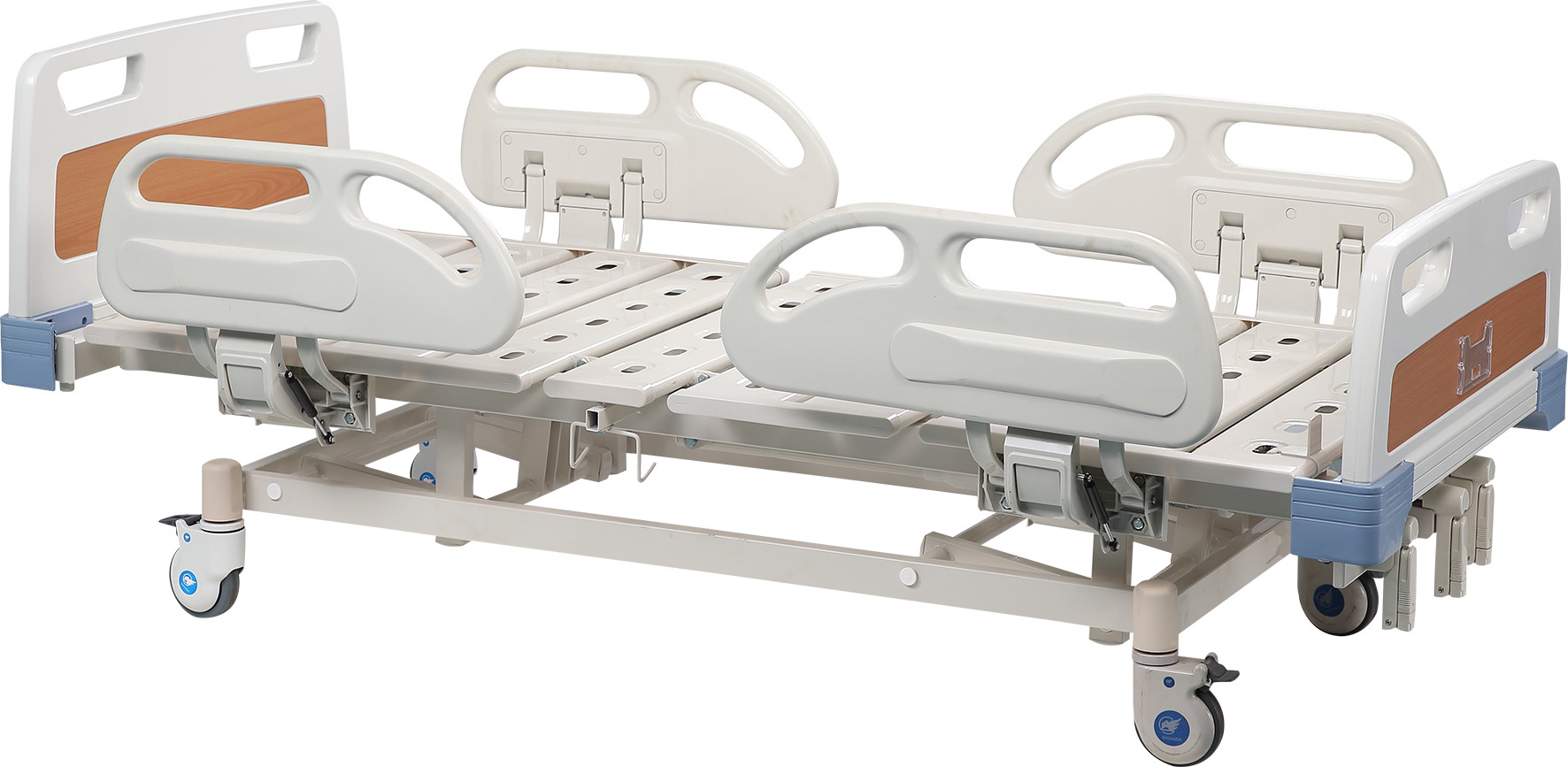 China Rehabilitation Powder Coated Basic Hospital Bed , PP Handrails Fold Up Hospital Bed wholesale