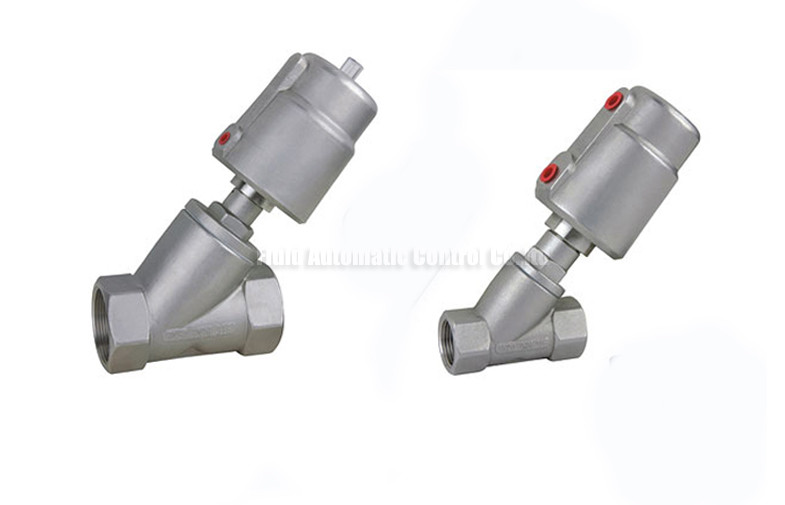 China DN10~DN80 Stainless Steel Piston Angle Seat Valve With Stainless Steel Actuator wholesale