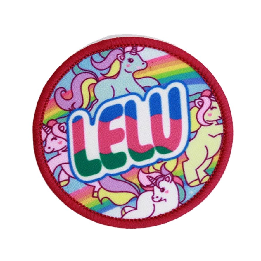 China Custom Printed Logo Round Velcro Back Patch Sublimation Patches For Hats wholesale