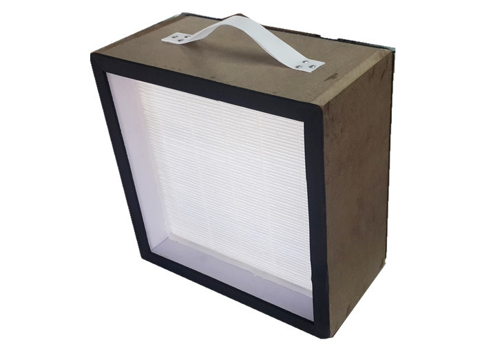 China Mini Pleated HV Glass Fiber ULPA Panel Air Filter Air Purifier With MDF Frame wholesale