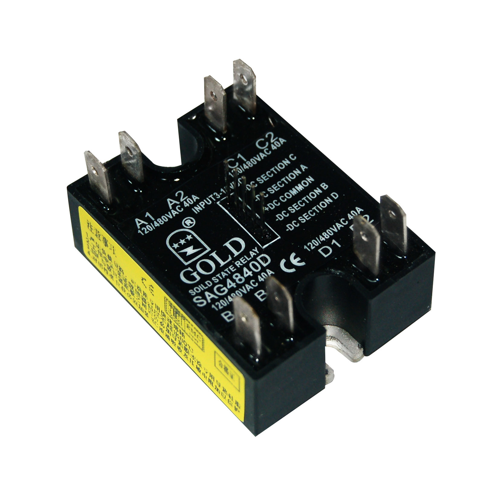 China 3v 50 Amp 2 Phase Solid State Relay For Dc Load Switching wholesale