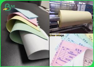 China Digital Carbonless Paper Printing CB 52 CFB 50 CF 55 Colorful NCR Paper Rolls wholesale