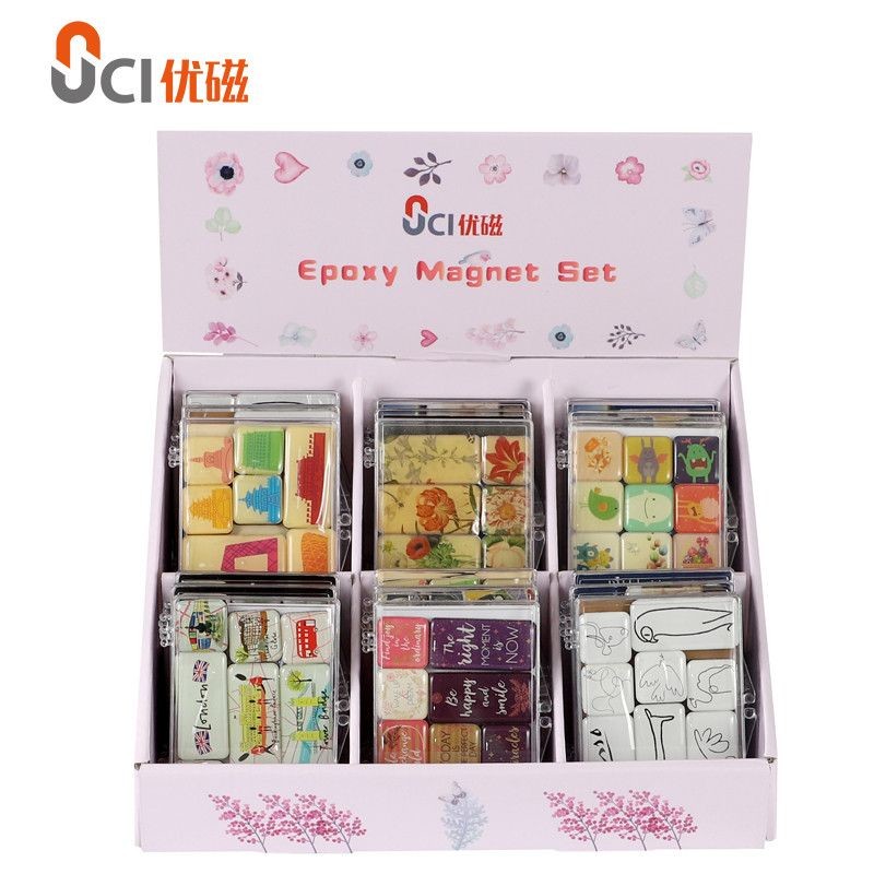 China Home School Magnetic Souvenir Acrylic And Epoxy Magnet Set Waterproof wholesale