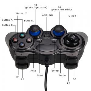 China Wired USB PC Game controller with Turbo Auto Clear function wholesale