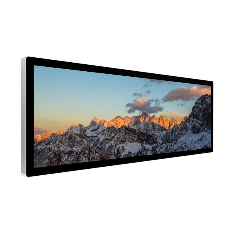 China Easy Connection Stretched Bar Lcd Display For Supermarket 1920x540 Max Resolution wholesale