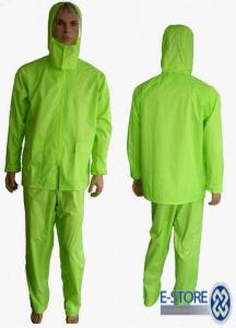 China PVC Polyester Heavy Duty Raincoat , Raingear wholesale