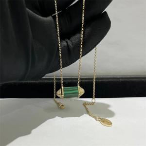 China 18k Cartier Jewelry Custom Jewelry Malachite Diamond Gold Necklace wholesale