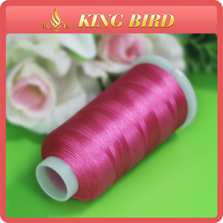 China Viscose Rayon Embroidery Machine Threads Bright Pink for Knitting on sale