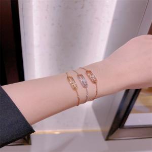 China Customized 18K Gold Luxury Diamond Jewelry Messika Lucky Move Bracelet wholesale