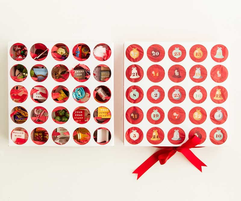 China Luxury Custom Design Advent Calendar Box Christmas Drawer Box on sale
