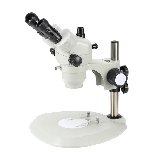 China Trinocular Stereo Zoom Microscope Magnification 65X Long Working Distance 110mm wholesale