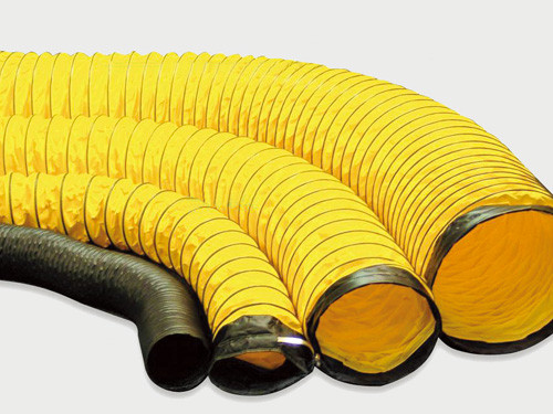China Fire Proof PVC Tarpaulin Ventilation Tube with biaxial polyester , High tensile wholesale