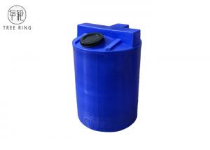 China 100 Gallon Poly Water Tanks Cylindrical Blue Emergency Indoor For Home wholesale