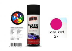 China Car Wheel Removable Rubber Spray Paint With Head Light Rose Red Color wholesale