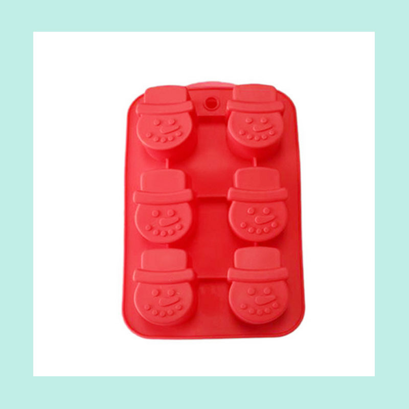 China 6 cavity snowman silicone  cake molds ,6 cavity flower silicone cupcake  molds wholesale