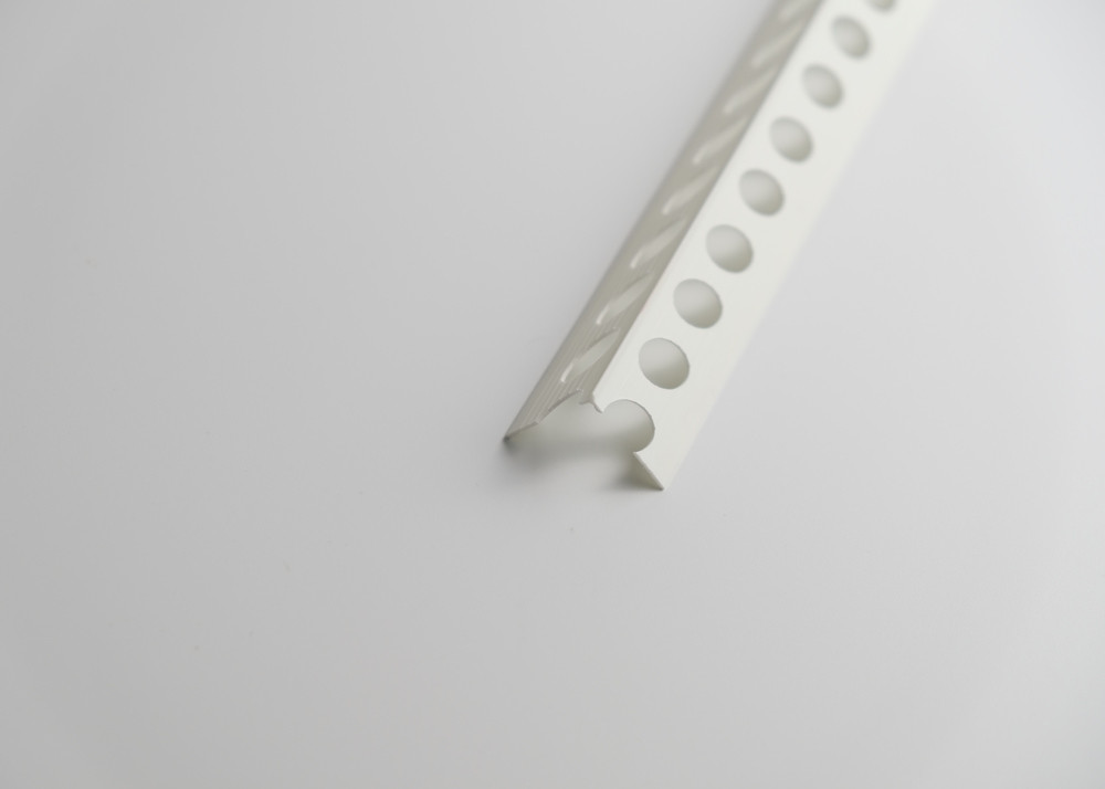 China Matt / Shiny Surface Plastic Corner Profile , Custom Rigid PVC Corner Trim wholesale