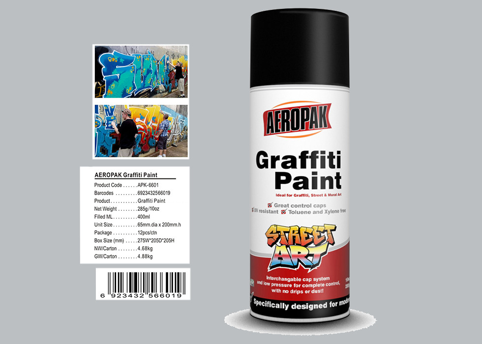 China 65mm Diameter Graffiti Wall Painting With Silver Grey Color APK-6601-16 wholesale