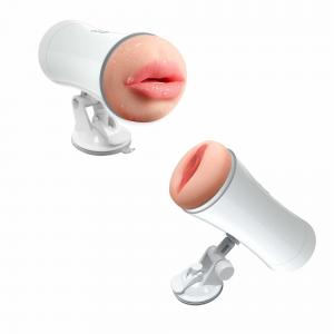 China Double Holes Electric Vibrating Male Masturbator Cup Pronunciatio Mouth wholesale