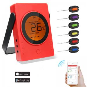 China 6 Channels Bluetooth Food Thermometer With Free App wholesale