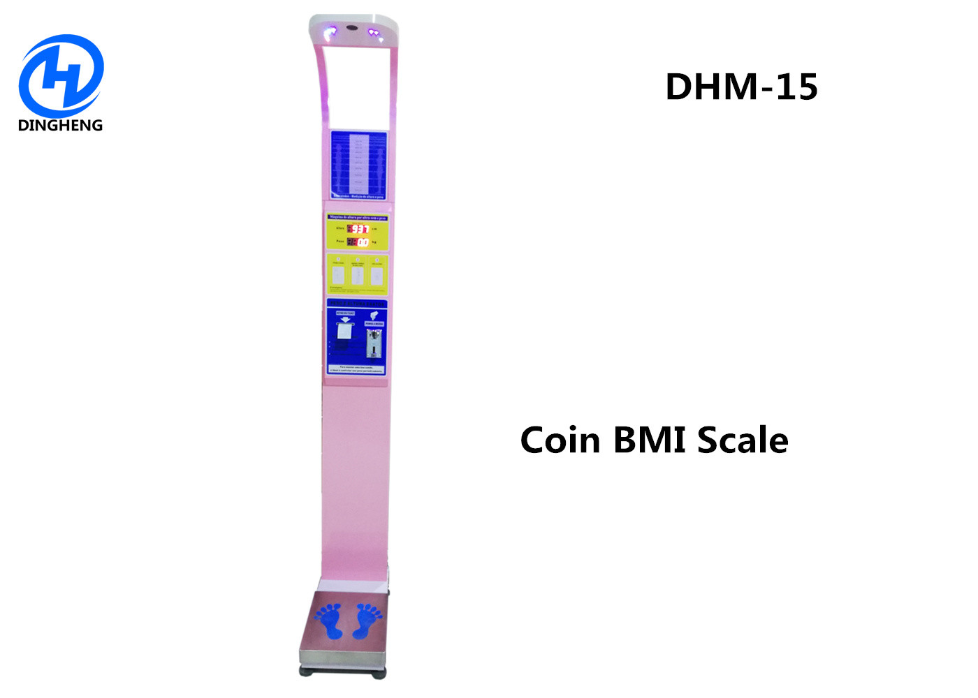 China Iron medical height and weight scales with BMI analysis and coin wholesale