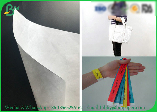 China 0.14mm 0.2mm 1082D Roll Tear Resistant Waterproof Tyvek Paper / Dupont Paper wholesale