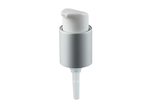 Quality Aluminum Silver Closure Cream Pump Dispenser 24/410 With Plastic Pp Material for sale