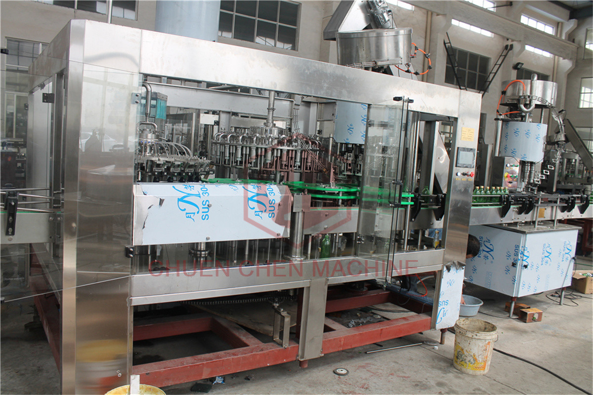 China Morgen Tea Glass Bottle Filling Machine , Juice Filling Line With Juice Return System wholesale